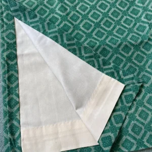 Pair of Green Lined Curtains (135cm x 165cm) Each