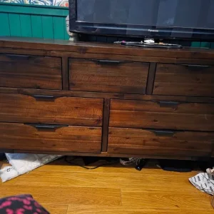 Wooden dark drawers