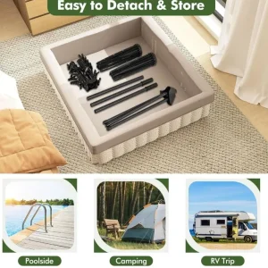 Folding Clothes Drying Rack with 3 Tiers and 24 Clips - Image 7