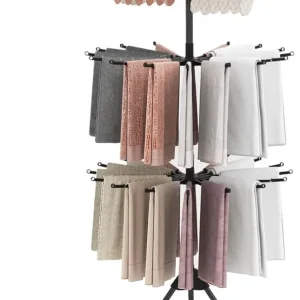 Folding Clothes Drying Rack with 3 Tiers and 24 Clips