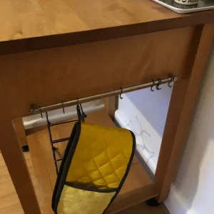 M&S Solid Wood Butchers Block with Drawer and Shelving - Image 3