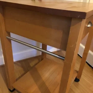 M&S Solid Wood Butchers Block with Drawer and Shelving - Image 6