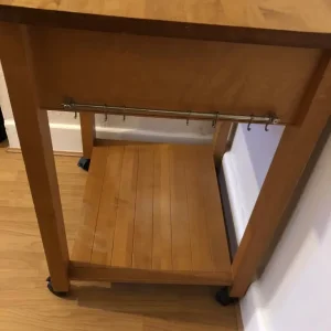 M&S Solid Wood Butchers Block with Drawer and Shelving - Image 8