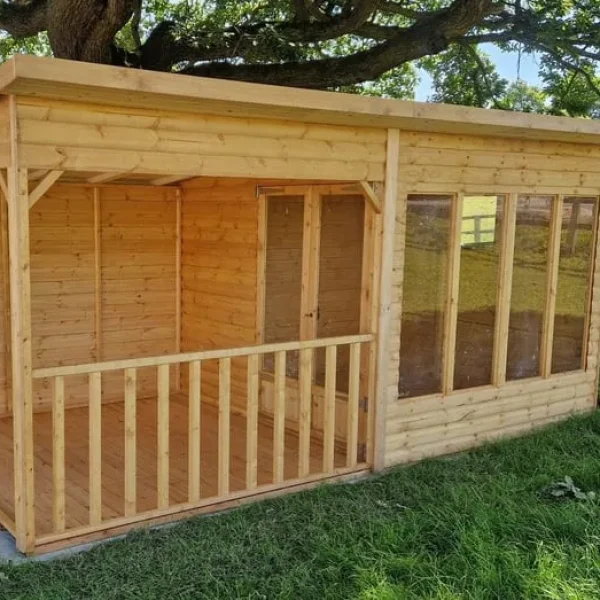 Summerhouse with Deluxe Canopy - Pinelap Sheds