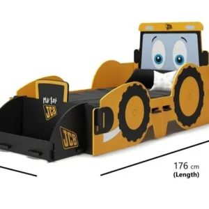 Kids Tractor Bed with Toy Box and Mattress - Image 2