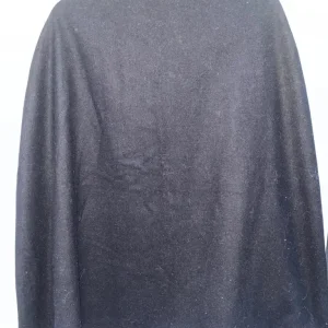 Black wool-like cape jacket - Image 2