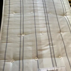 M and S Small Double Cream Metal Bed Frame and Mattress - Image 5