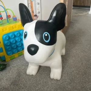 Bouncy toy space hopper dog
