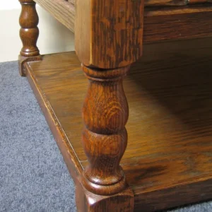 English oak Tudor-style puffee - Image 4