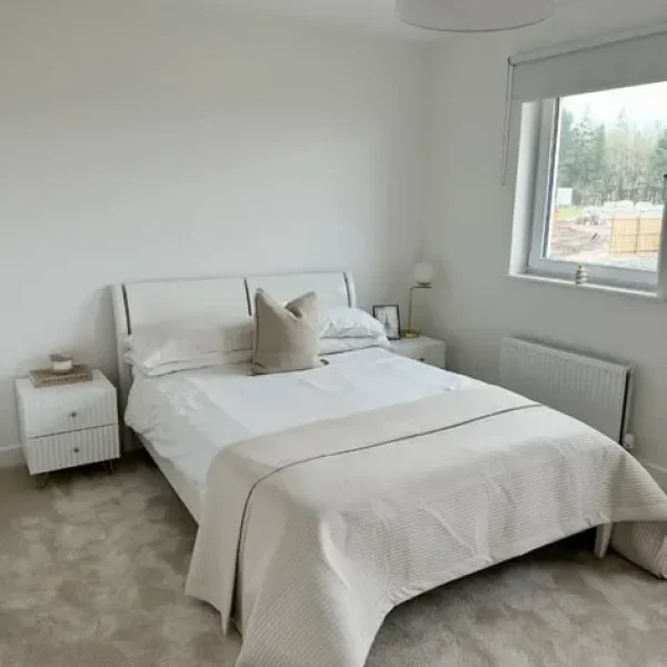 White double bed frame