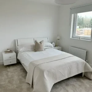 White double bed frame