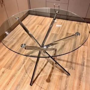Glass top dining table