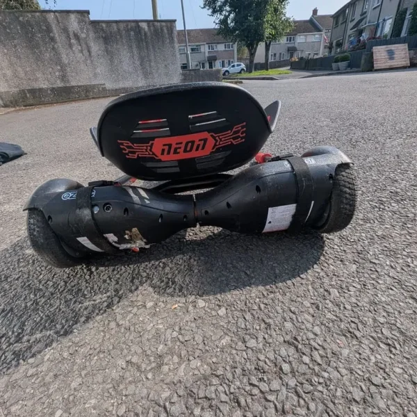 Hover board with seat attachment