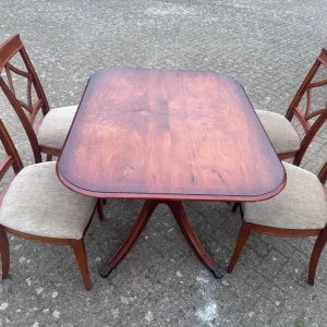 Dining table with 4 solid chairs