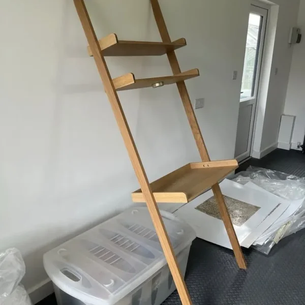 Habitat oak ladder desk with light