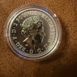 1 oz Brittania Fine Silver Bullion Coin with Queen Elizabeth II - Image 2