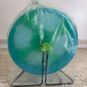 28cm Trixie Hamster Wheel. Green & Blue. - Image 2