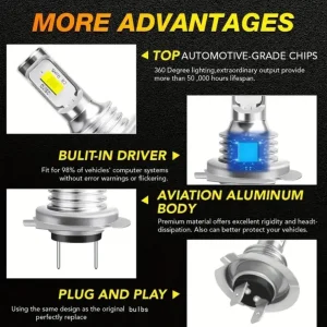 2 PCS H7 LED Bulbs - Image 6