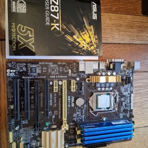 Asus Z87-k Motherboard with Core i7 4770K and 8GB RAM