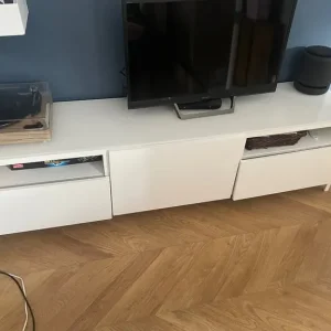 IKEA TV unit with glass top