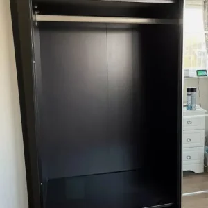 IKEA PAX Wardrobe Black/Brown Sliding Doors 2m x 195cm - Image 4