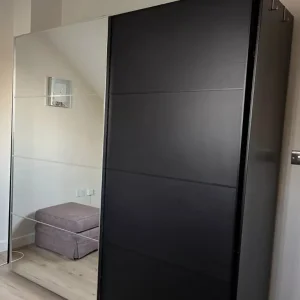 IKEA PAX Wardrobe Black/Brown Sliding Doors 2m x 195cm