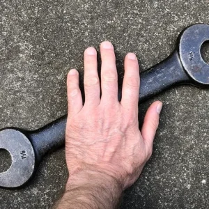 Large Herbrand imperial open spanner, 1+3/8 and 1+1/8 inches - Image 2