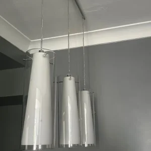 Trio of hanging glass lights - Image 3