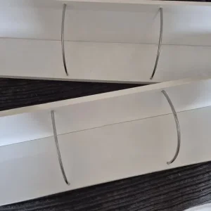 3x White Gloss Media/Book Shelves - Image 2