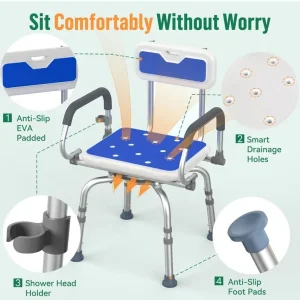 360° Swivel Shower Stools - Image 3