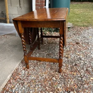 Antique oak gateleg table - Image 3