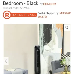 Homcom Cooling Oscillating Tower Fan - Image 3