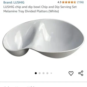 Vintage Wovo Melamine Chip and Dip Serving Bowl - Image 2