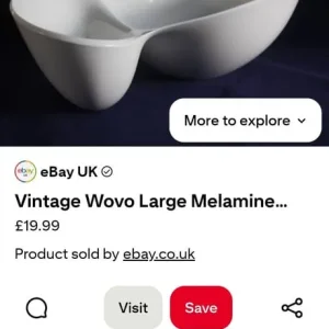Vintage Wovo Melamine Chip and Dip Serving Bowl - Image 6