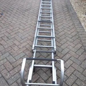 13 + 12 Rung Roof Ladder & Ridge Safety Hook Double Section 6.7m MAX Grip Steps - Image 4