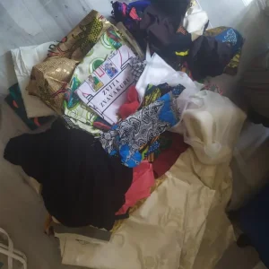 2 Black bags full of materials and offcuts