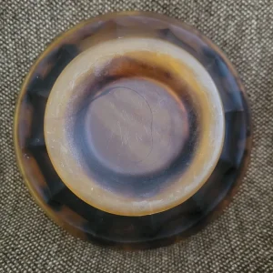 Vintage Davidson Amber Cloud Glass Fruit Bowl - Image 4