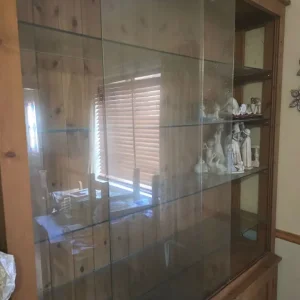 Solid wood and glass display cabinet and sideboard - Image 2