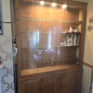 Solid wood and glass display cabinet and sideboard - Image 4