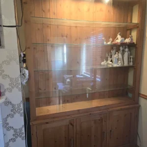 Solid wood and glass display cabinet and sideboard - Image 5