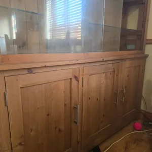 Solid wood and glass display cabinet and sideboard - Image 6