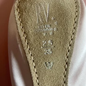 Satin real suede sole ballet shoes size 2.5 - Image 2