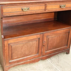 Vintage Edwardian mahogany sideboard with mirrored back - Image 6