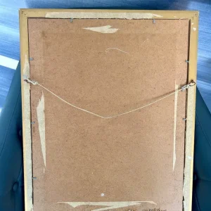 Framed Miniature Woven Rug with Floral and Geometric Pattern - Image 5