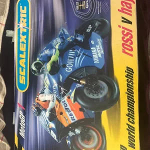 Vintage Scalextric Moto Gp Rossi vs Hayden championship set