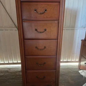 SET OF 2 X SILENT NIGHT BEDSIDE TABLE CABINETS AND 1 X TALLBOY DRESSING TABLE - Image 5