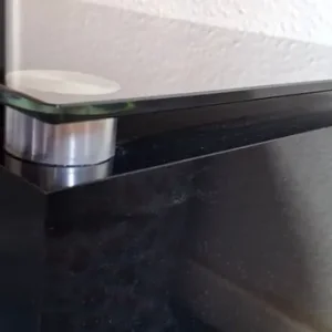 Black Glass TV Stand with 3 Shelves - Image 3