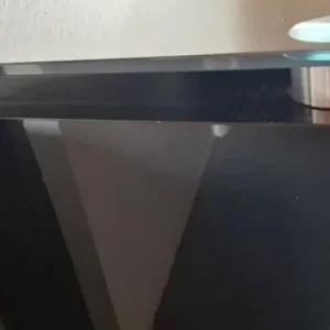 Black Glass TV Stand with 3 Shelves - Image 4