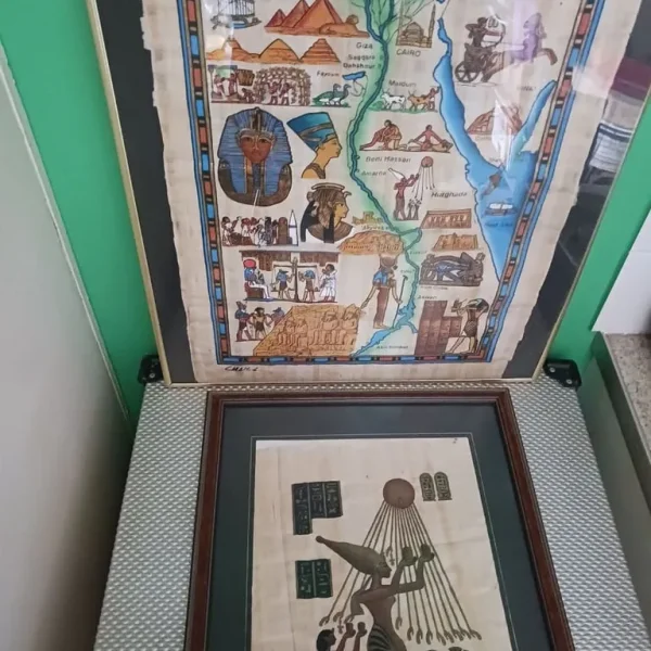 Egyptian scrolls hand-painted x2