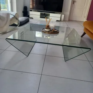 Italian Designer Glass Coffee Table - Image 6